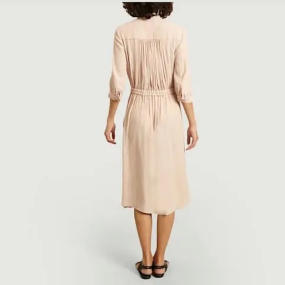 Sessun Jeanette light pink shirt dress button down size L - Picture 5 of 11